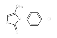 3-(4-chlorophenyl)-4-methyl-1,3-thiazole-2-thione结构式