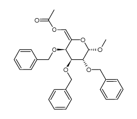 (E)-methyl 6-O-acetyl-2,3,4-tri-O-benzyl-α-D-galacto-hex-5-enopyranoside Structure