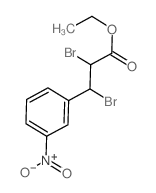 Benzenepropanoic acid, a,b-dibromo-3-nitro-, ethyl ester结构式
