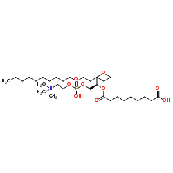 1-十六烷基-2-壬二酰-sn-甘油-3-磷酸胆碱溶液结构式