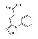 (4-苯基-4H-1,2,4-噻唑-3-基)硫代]乙酸结构式