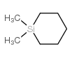 1,1-二甲基硅杂环己烷结构式