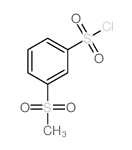 3-甲磺酰基苯磺酰氯结构式