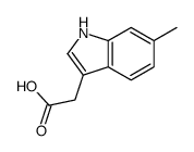 2-(6-甲基-1H-吲哚-3-基)乙酸结构式