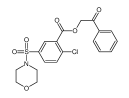 phenacyl 2-chloro-5-morpholin-4-ylsulfonylbenzoate结构式