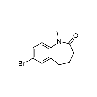 7-Bromo-1,3,4,5-tetrahydro-1-methyl-2H-1-benzazepin-2-one Structure