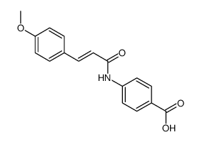 4-[3-(4-methoxyphenyl)prop-2-enoylamino]benzoic acid结构式