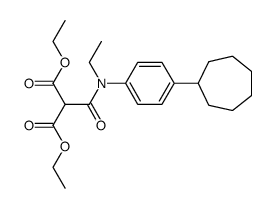 N-ethyl-p-cycloheptylanilinocarbonyl-diethyl malonate Structure