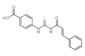 Benzoicacid, 4-[[[(1-oxo-3-phenyl-2-propen-1-yl)amino]thioxomethyl]amino]-结构式