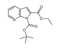 2-Ethyl 1-(2-methyl-2-propanyl) 1H-pyrrolo[2,3-b]pyridine-1,2-dic arboxylate结构式