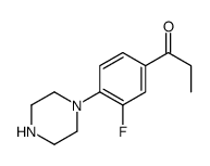 1-(3-fluoro-4-piperazin-1-ylphenyl)propan-1-one Structure