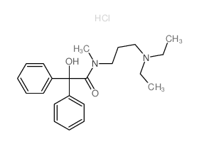 N-(3-diethylaminopropyl)-2-hydroxy-N-methyl-2,2-diphenyl-acetamide Structure
