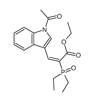 3-(1-acetyl-indol-3-yl)-2-diethylphosphinoyl-acrylic acid ethyl ester Structure