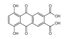 5,8-dihydroxy-9,10-dioxo-9,10-dihydroanthracene-2,3-dicarboxylic acid结构式