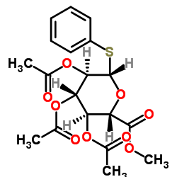 (苯基-2,3,4-三-O-乙酰基-1-硫代-β-D-吡喃葡萄糖苷)糖醛酸甲酯结构式