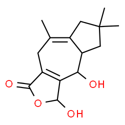 4,4a,5,6,7,9-Hexahydro-3,4-dihydroxy-6,6,8-trimethylazuleno[5,6-c]furan-1(3H)-one结构式