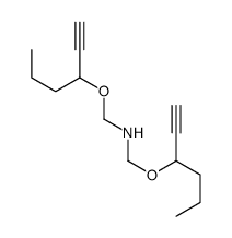 1-hex-1-yn-3-yloxy-N-(hex-1-yn-3-yloxymethyl)methanamine结构式
