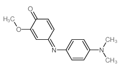 2,5-Cyclohexadien-1-one,4-[[4-(dimethylamino)phenyl]imino]-2-methoxy-结构式