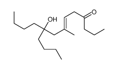9-butyl-9-hydroxy-7-methyltridec-6-en-4-one Structure
