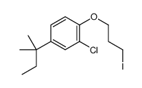 2-chloro-1-(3-iodopropoxy)-4-(2-methylbutan-2-yl)benzene结构式