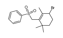 (((3-bromo-2,6,6-trimethylcyclohex-1-en-1-yl)methyl)sulfonyl)benzene Structure