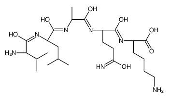(2S)-6-amino-2-[[(2S)-5-amino-2-[[(2S)-2-[[(2S)-2-[[(2S)-2-amino-3-methylbutanoyl]amino]-4-methylpentanoyl]amino]propanoyl]amino]-5-oxopentanoyl]amino]hexanoic acid Structure