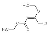 (E)-4-氯-3-乙氧基丁-2-烯酸乙酯结构式