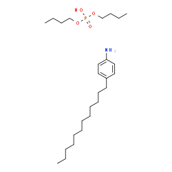dibutyl hydrogen phosphorate, compound with 4-tetrapropyleneaniline (1:1)结构式