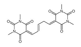 5,5'-(pent-2-ene-1,5-diylidene)bis[1,3-dimethylbarbituric] acid结构式