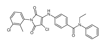 4-[[4-chloro-1-(3-chloro-2-methylphenyl)-2,5-dioxopyrrol-3-yl]amino]-N-ethyl-N-phenylbenzamide Structure