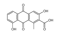 3,8-dihydroxy-1-methylanthraquinone-2-carboxylic acid Structure