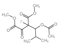 Butanedioic acid,2-[1-(acetyloxy)-2-methylpropyl]-2-fluoro-3-oxo-, 1,4-dimethyl ester Structure