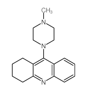 ACRIDINE, 1,2,3,4-TETRAHYDRO-9-(4-METHYL-1-PIPERAZINYL)- Structure