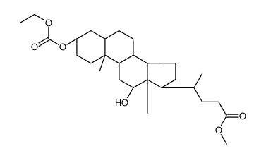 methyl 3alpha-[(ethoxycarbonyl)oxy]-12alpha-hydroxy-5beta-cholan-24-oate Structure