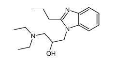 2-Propanol, 1-(diethylamino)-3-(2-propyl-1-benzimidazolyl)- Structure