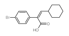 2-(4-溴苯基)-3-环己基丙烯酸结构式