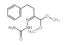 Hydrazinecarboxamide, 2-[1-(dimethoxymethyl)-3-phenylpropylidene]- Structure