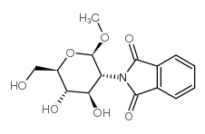 甲基2-脱氧-2-N-邻苯二甲酰亚胺基-β-D-吡喃葡萄糖苷结构式