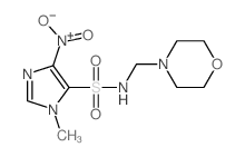 Imidazole-5-sulfonamide, 1-methyl-N-(morpholinomethyl)-4-nitro-结构式