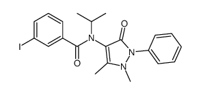 N-(1,5-dimethyl-3-oxo-2-phenyl-pyrazol-4-yl)-3-iodo-N-propan-2-yl-benz amide structure