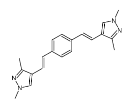 4,4'-(p-phenylenedivinylene)bis[1,3-dimethylpyrazole]结构式