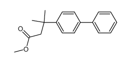 methyl 3-p-biphenylyl-3-methylbutanoate结构式