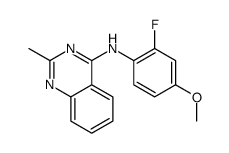 N-(2-fluoro-4-methoxyphenyl)-2-methylquinazolin-4-amine结构式