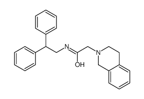 2-(3,4-dihydro-1H-isoquinolin-2-yl)-N-(2,2-diphenylethyl)acetamide结构式