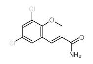 6,8-dichloro-2H-chromene-3-carboxamide结构式