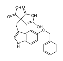 2-acetamido-2-((5-(phenylmethoxy)indol-3-yl)methyl)malonic acid结构式