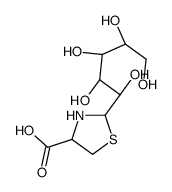 (1R)-1-C-(4-carboxythiazolidin-2-yl)-L-arabinitol结构式
