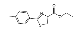 ethyl 2-(p-tolyl)-4,5-dihydrothiazole-4-carboxylate结构式
