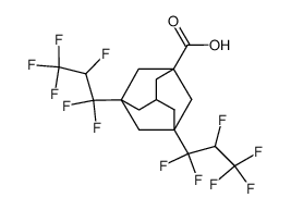3,5-bis(1,1,2,3,3,3-hexafluoropropyl)adamantane-1-carboxylic acid结构式