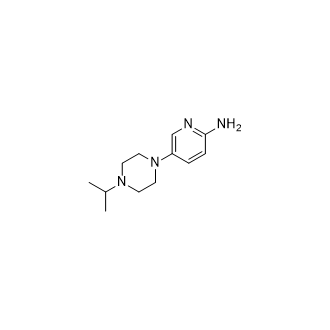 5-(4-异丙基哌嗪-1-基)吡啶-2-胺结构式